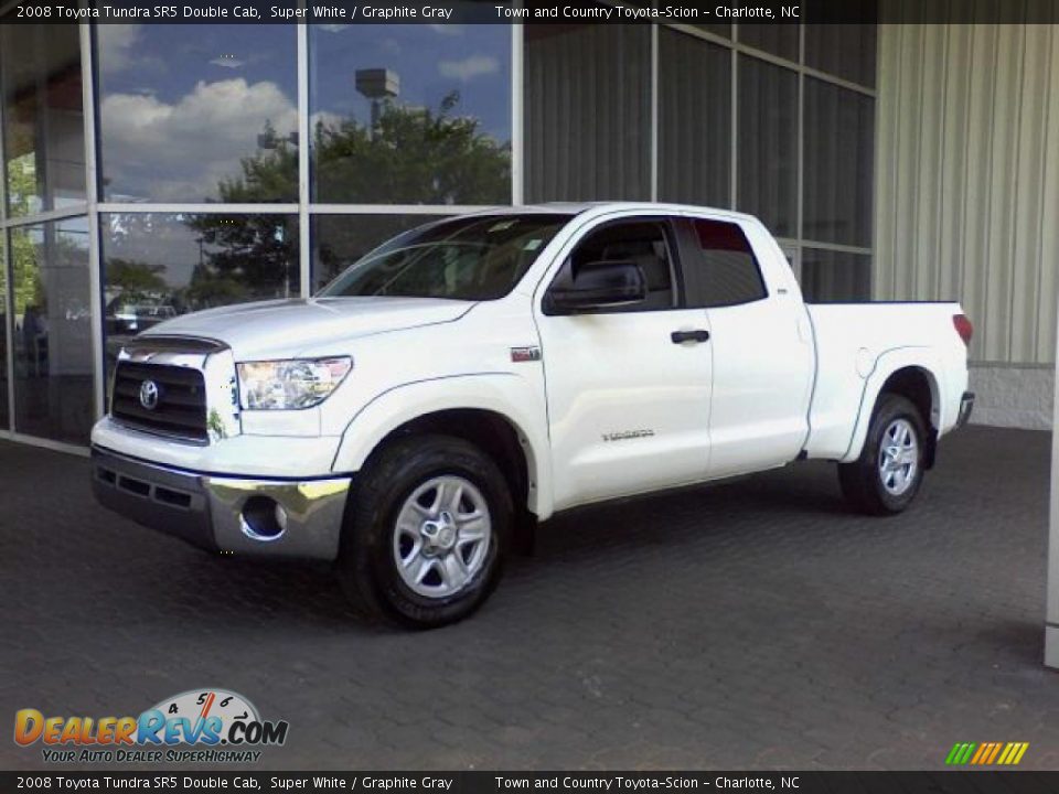 2008 toyota tundra double cab white #1