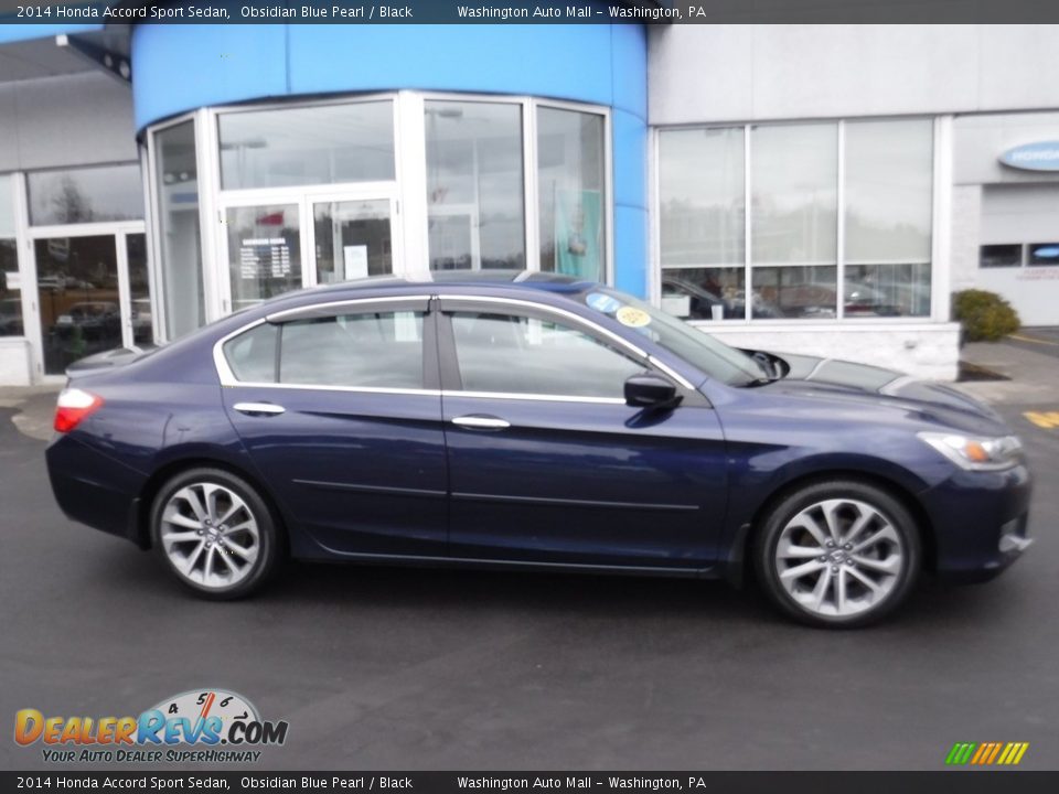 2014 Honda Accord Sport Sedan Obsidian Blue Pearl / Black Photo #2