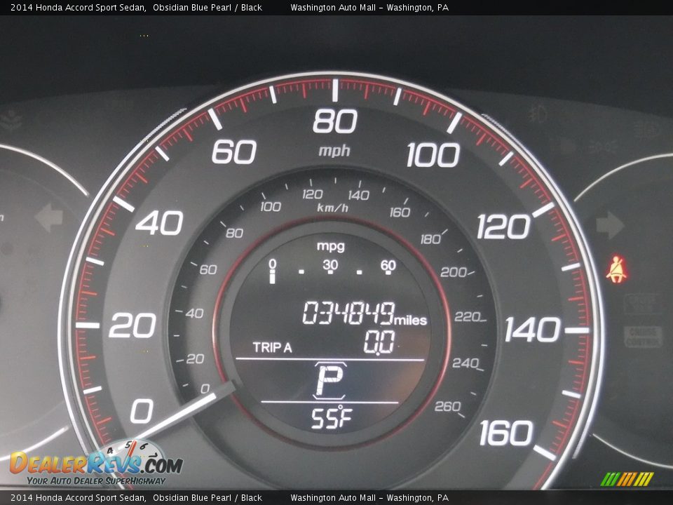 2014 Honda Accord Sport Sedan Obsidian Blue Pearl / Black Photo #27