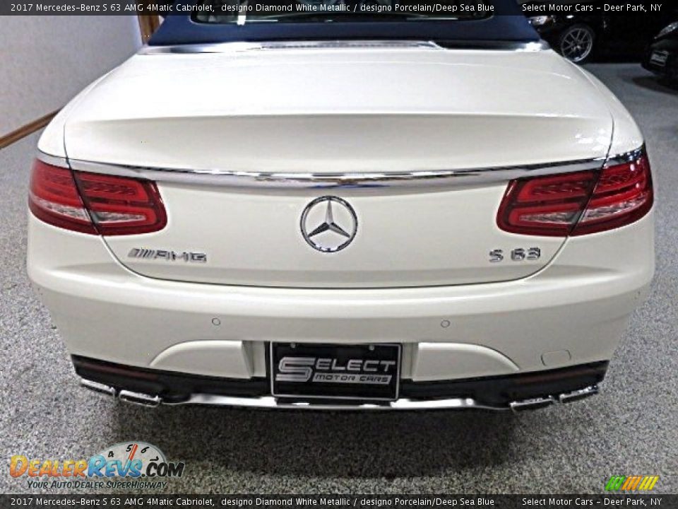 2017 Mercedes-Benz S 63 AMG 4Matic Cabriolet designo Diamond White Metallic / designo Porcelain/Deep Sea Blue Photo #5