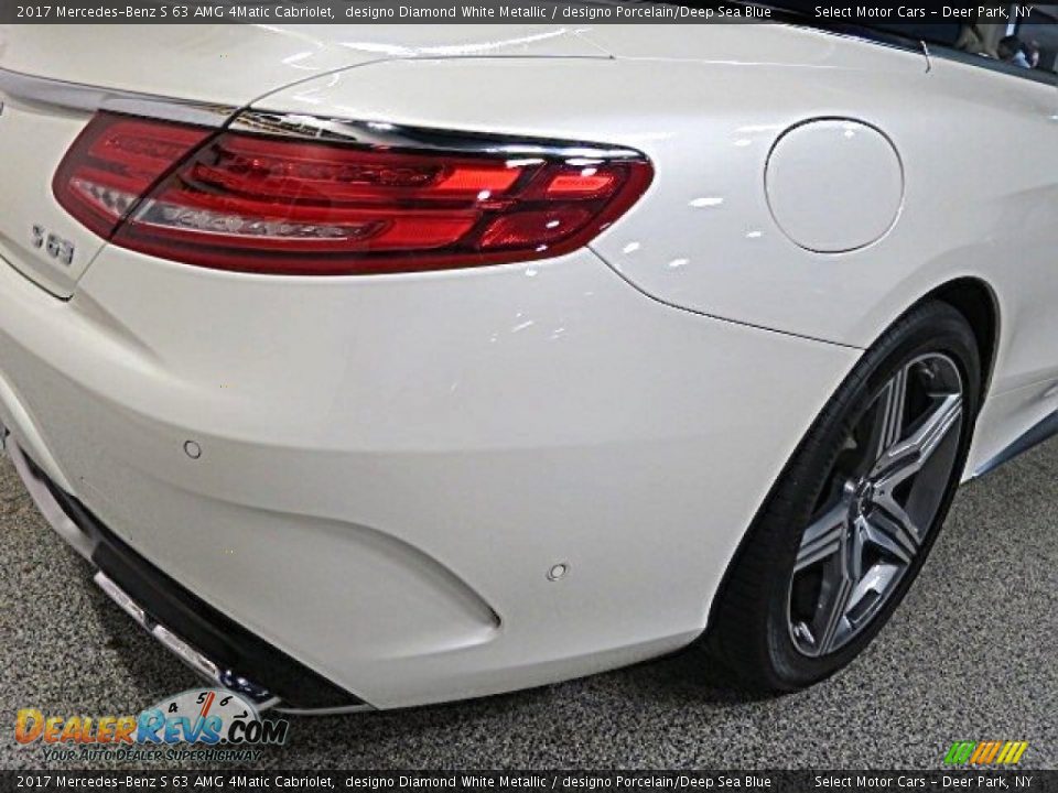 2017 Mercedes-Benz S 63 AMG 4Matic Cabriolet designo Diamond White Metallic / designo Porcelain/Deep Sea Blue Photo #6