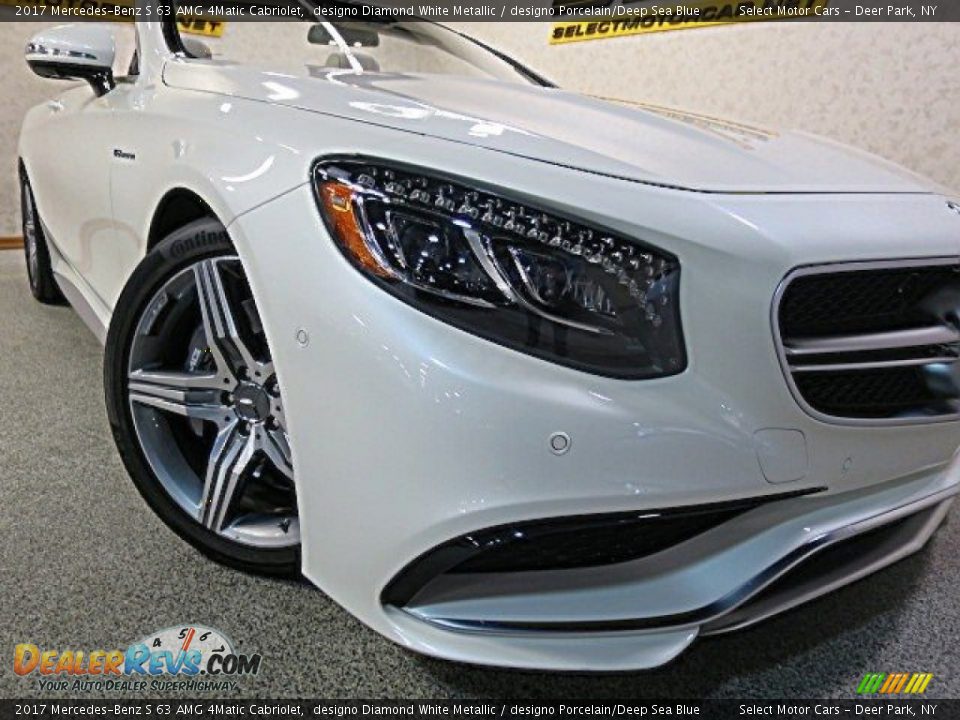 2017 Mercedes-Benz S 63 AMG 4Matic Cabriolet designo Diamond White Metallic / designo Porcelain/Deep Sea Blue Photo #8