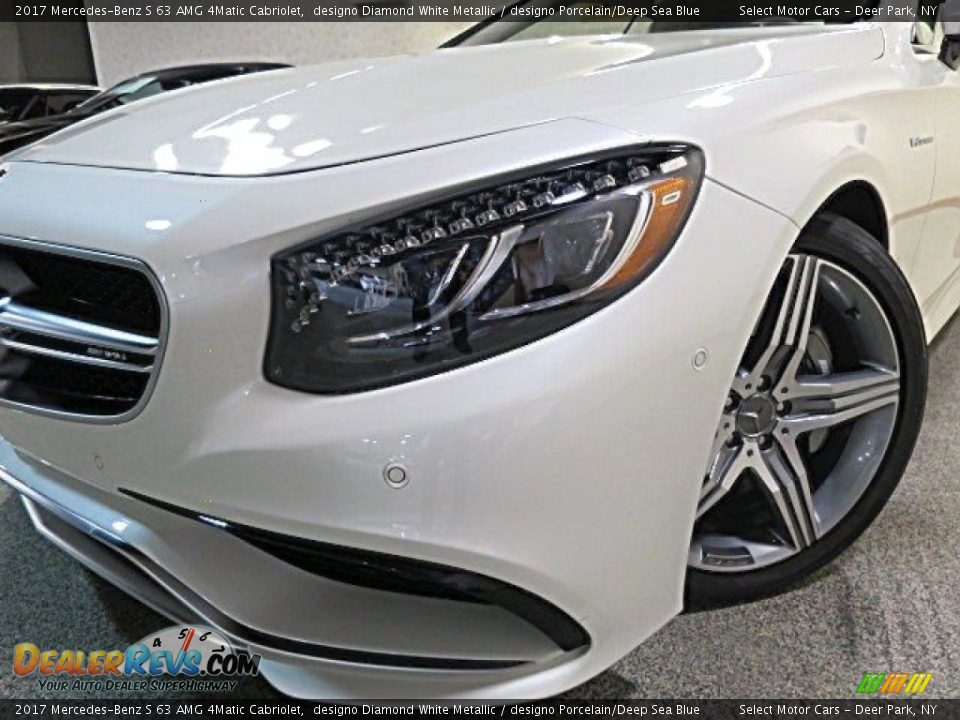 2017 Mercedes-Benz S 63 AMG 4Matic Cabriolet designo Diamond White Metallic / designo Porcelain/Deep Sea Blue Photo #9