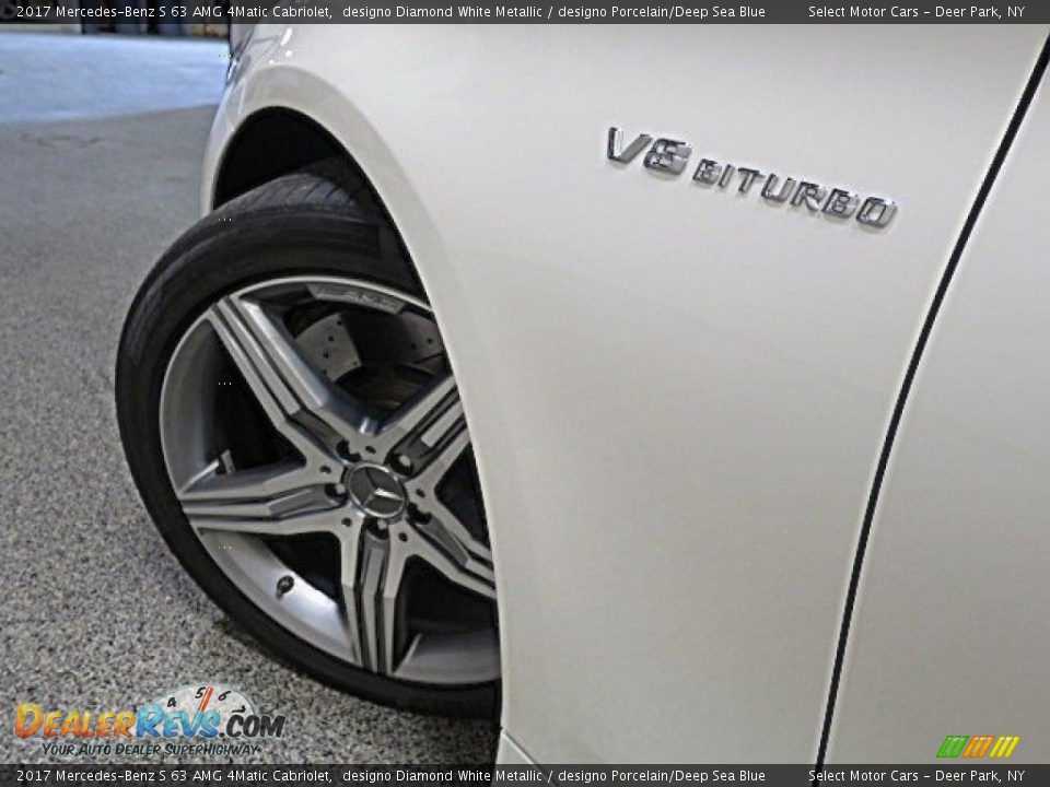 2017 Mercedes-Benz S 63 AMG 4Matic Cabriolet designo Diamond White Metallic / designo Porcelain/Deep Sea Blue Photo #15