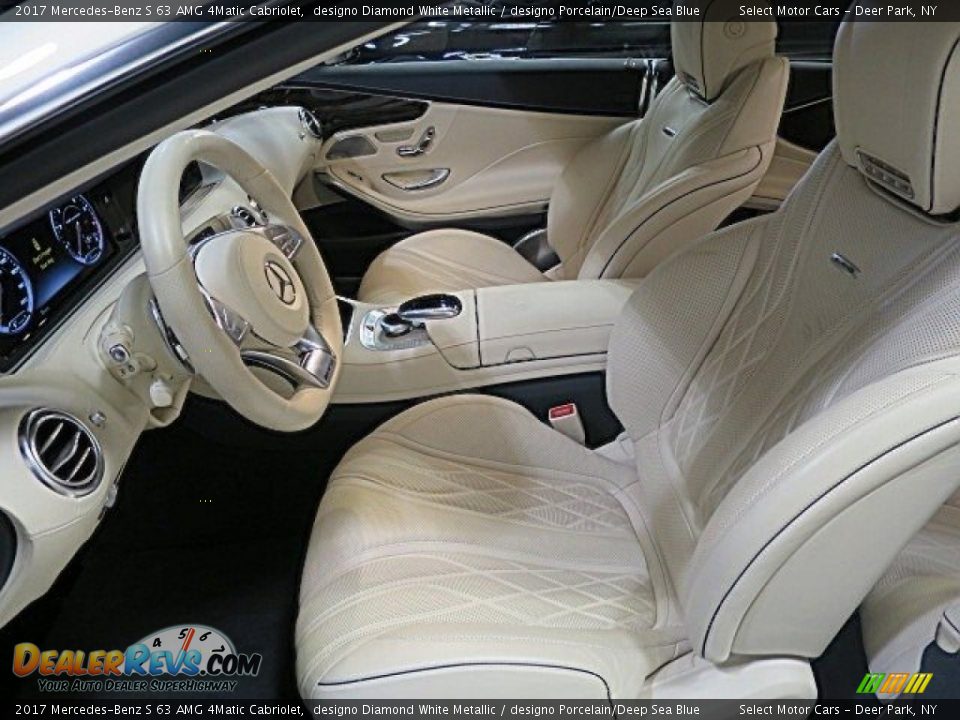 2017 Mercedes-Benz S 63 AMG 4Matic Cabriolet designo Diamond White Metallic / designo Porcelain/Deep Sea Blue Photo #20