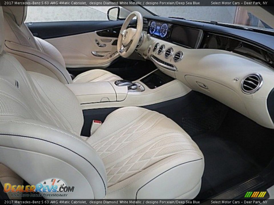 2017 Mercedes-Benz S 63 AMG 4Matic Cabriolet designo Diamond White Metallic / designo Porcelain/Deep Sea Blue Photo #21