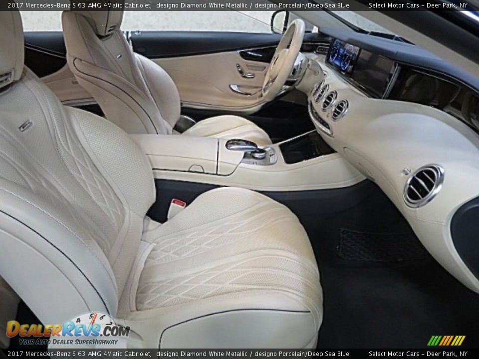 2017 Mercedes-Benz S 63 AMG 4Matic Cabriolet designo Diamond White Metallic / designo Porcelain/Deep Sea Blue Photo #22