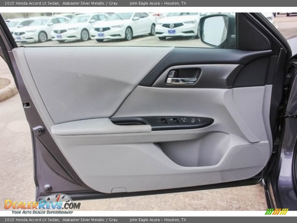 2015 Honda Accord LX Sedan Alabaster Silver Metallic / Gray Photo #15