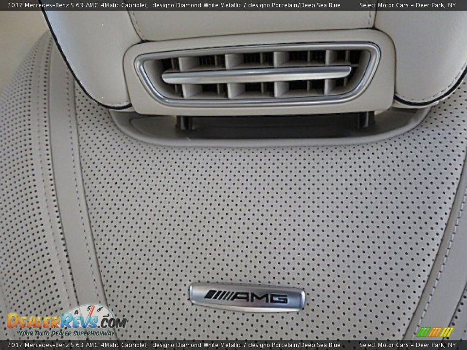 2017 Mercedes-Benz S 63 AMG 4Matic Cabriolet designo Diamond White Metallic / designo Porcelain/Deep Sea Blue Photo #35