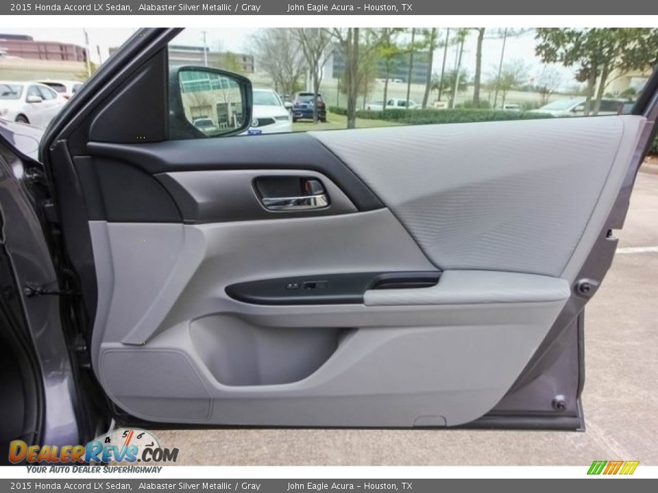 2015 Honda Accord LX Sedan Alabaster Silver Metallic / Gray Photo #24