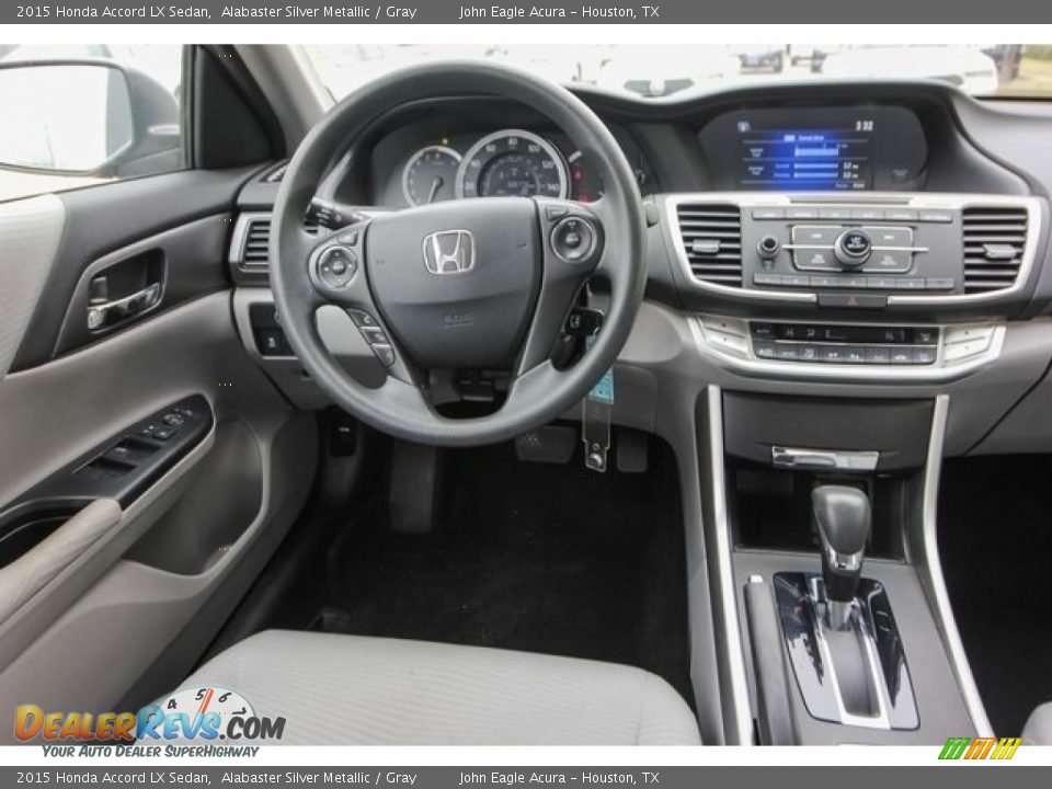 2015 Honda Accord LX Sedan Alabaster Silver Metallic / Gray Photo #27