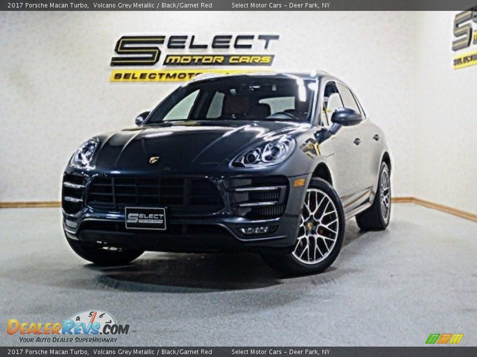 2017 Porsche Macan Turbo Volcano Grey Metallic / Black/Garnet Red Photo #1