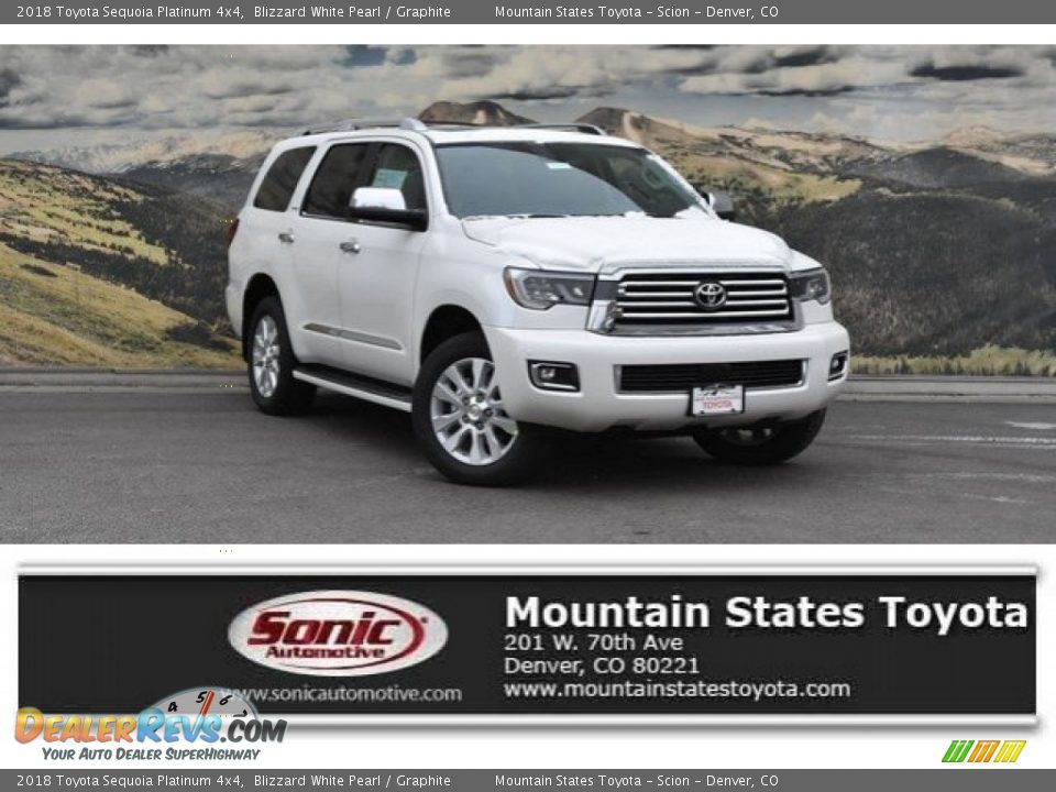 2018 Toyota Sequoia Platinum 4x4 Blizzard White Pearl / Graphite Photo #1