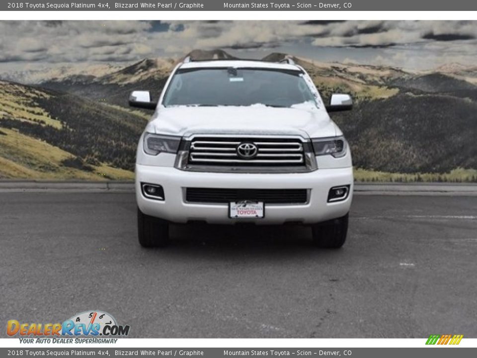 2018 Toyota Sequoia Platinum 4x4 Blizzard White Pearl / Graphite Photo #2