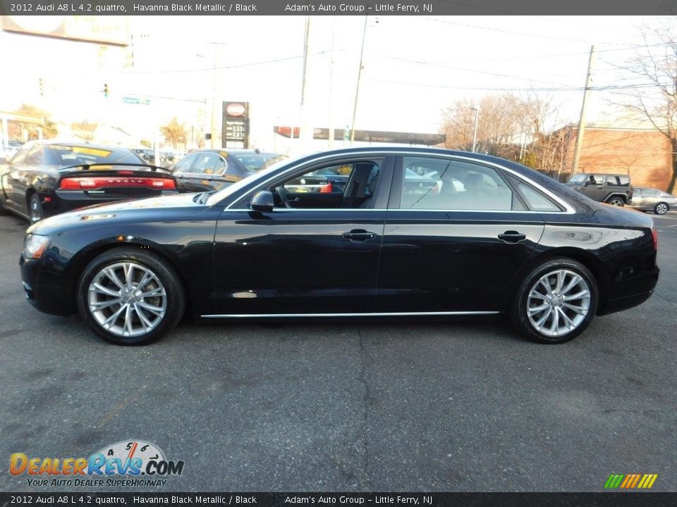 2012 Audi A8 L 4.2 quattro Havanna Black Metallic / Black Photo #2