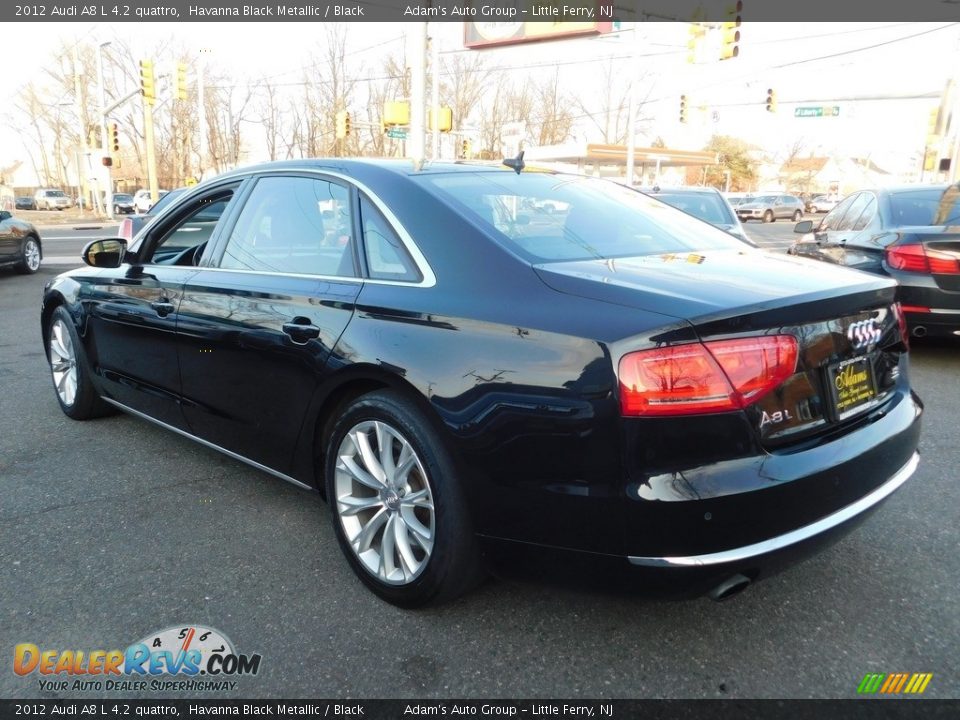 2012 Audi A8 L 4.2 quattro Havanna Black Metallic / Black Photo #3