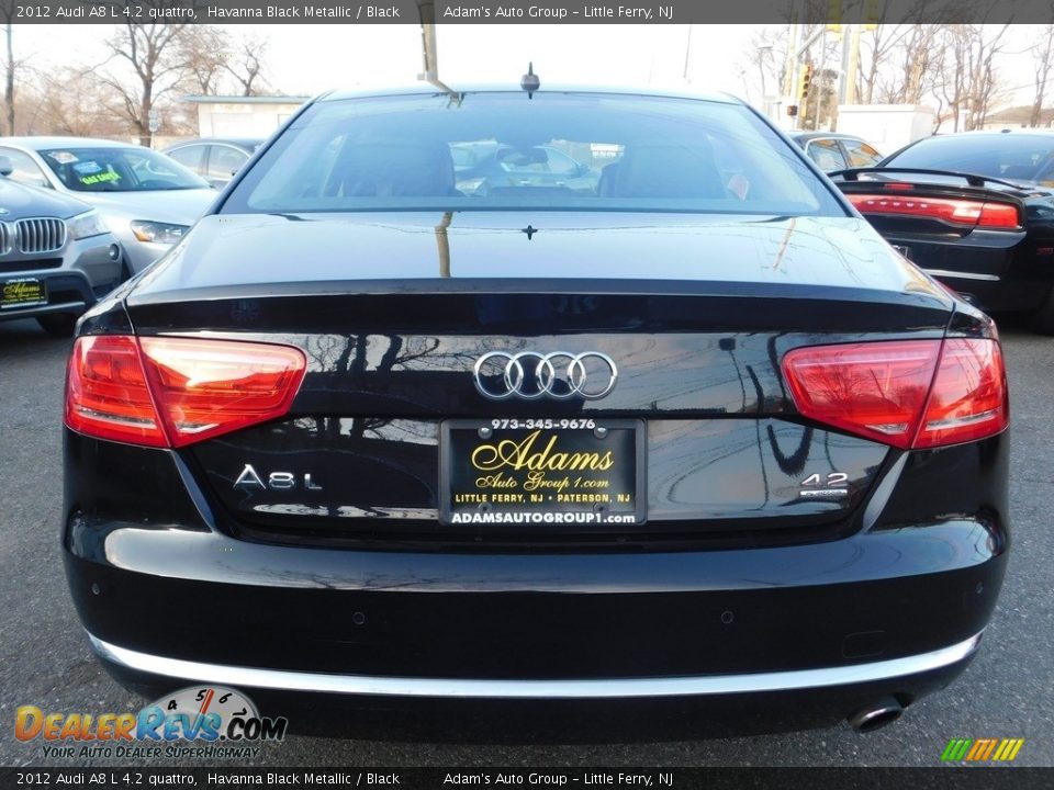 2012 Audi A8 L 4.2 quattro Havanna Black Metallic / Black Photo #4