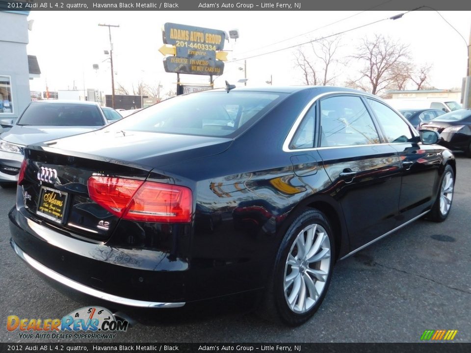 2012 Audi A8 L 4.2 quattro Havanna Black Metallic / Black Photo #5
