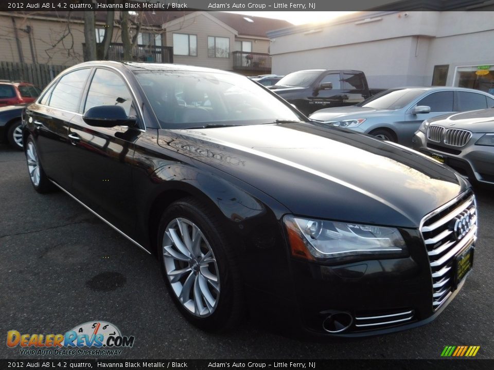 2012 Audi A8 L 4.2 quattro Havanna Black Metallic / Black Photo #7