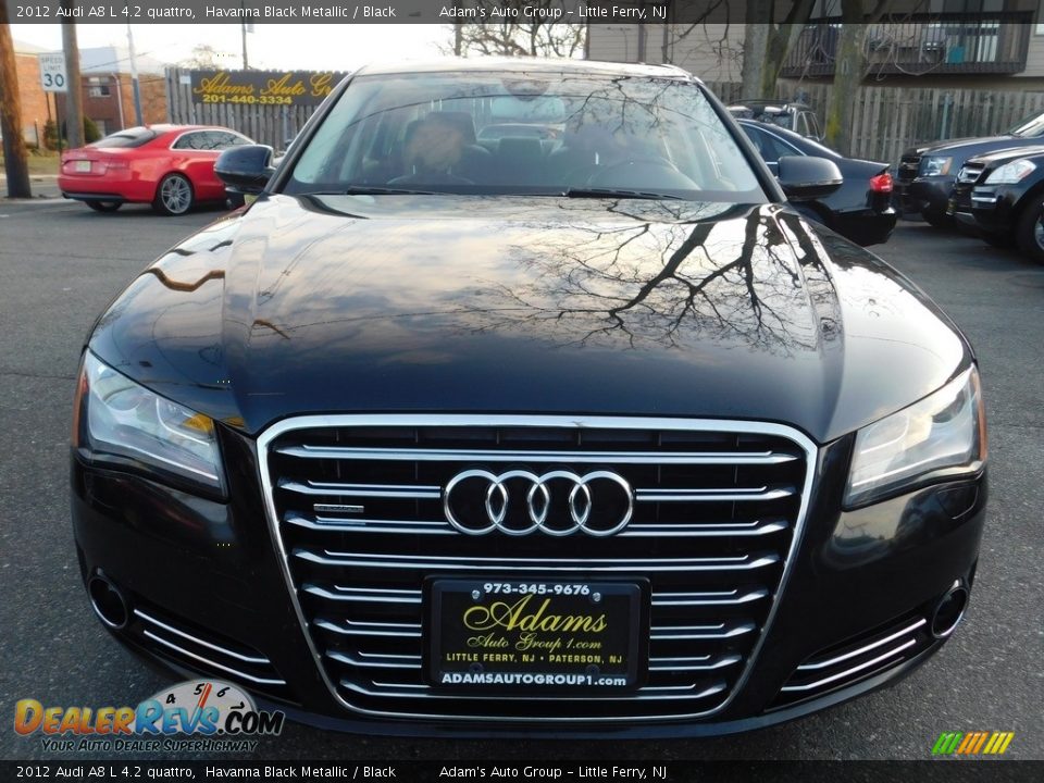 2012 Audi A8 L 4.2 quattro Havanna Black Metallic / Black Photo #8