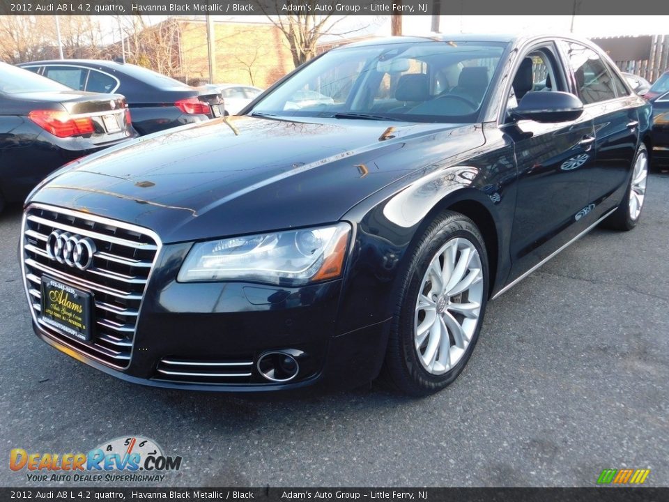 2012 Audi A8 L 4.2 quattro Havanna Black Metallic / Black Photo #9