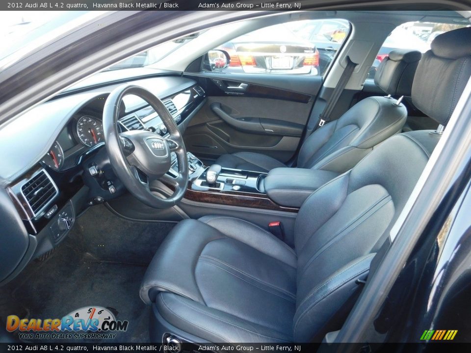 2012 Audi A8 L 4.2 quattro Havanna Black Metallic / Black Photo #13