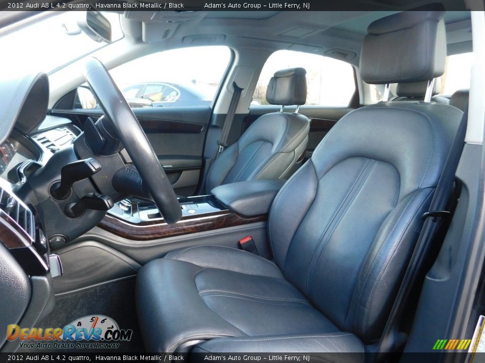 2012 Audi A8 L 4.2 quattro Havanna Black Metallic / Black Photo #14