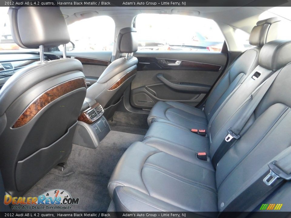 2012 Audi A8 L 4.2 quattro Havanna Black Metallic / Black Photo #25