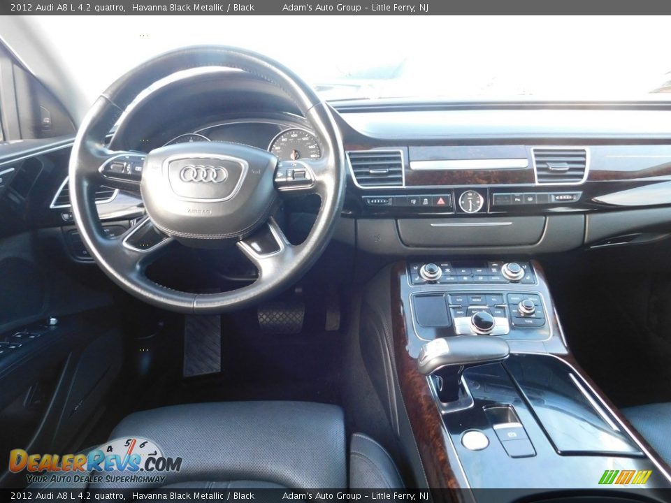 2012 Audi A8 L 4.2 quattro Havanna Black Metallic / Black Photo #28