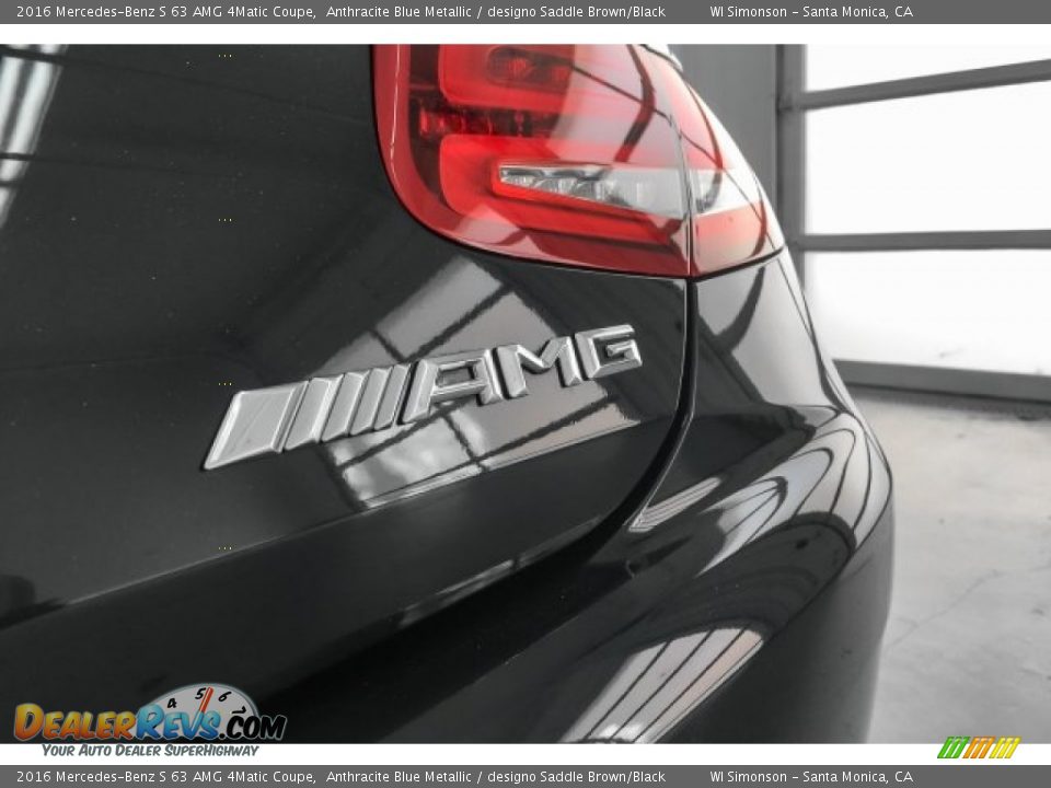 2016 Mercedes-Benz S 63 AMG 4Matic Coupe Anthracite Blue Metallic / designo Saddle Brown/Black Photo #7