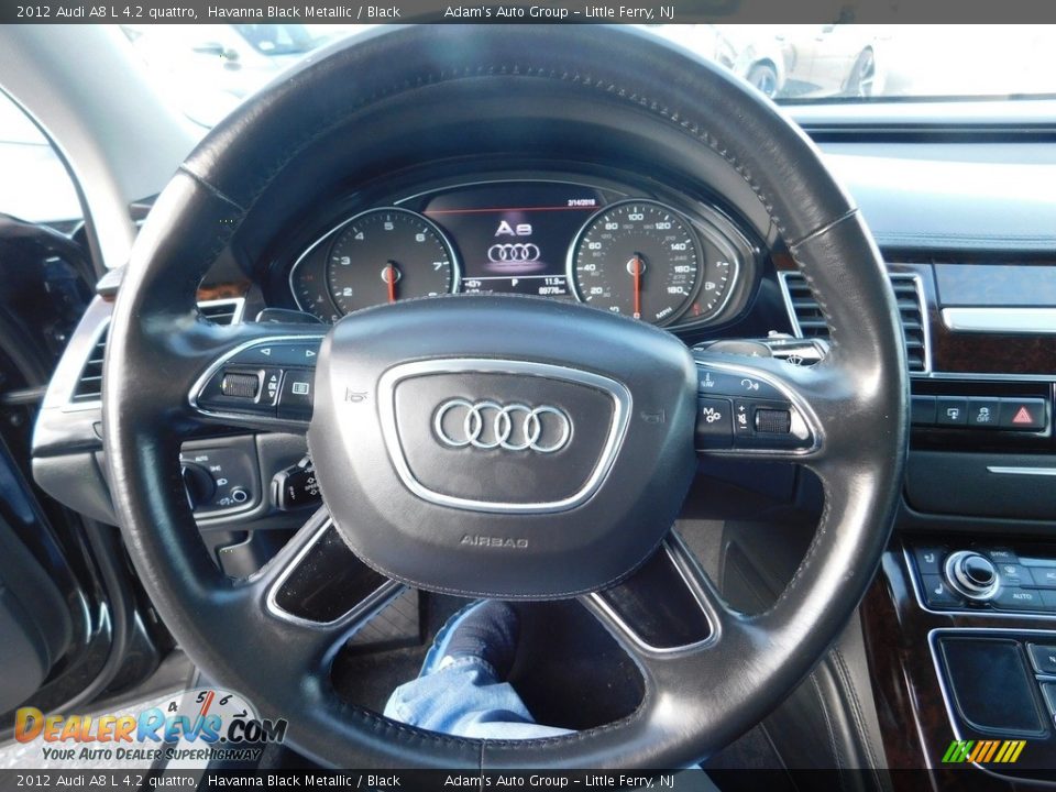 2012 Audi A8 L 4.2 quattro Havanna Black Metallic / Black Photo #29
