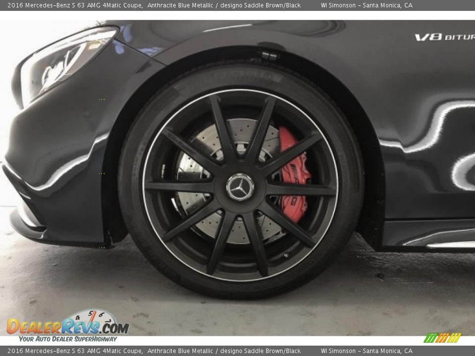 2016 Mercedes-Benz S 63 AMG 4Matic Coupe Anthracite Blue Metallic / designo Saddle Brown/Black Photo #8