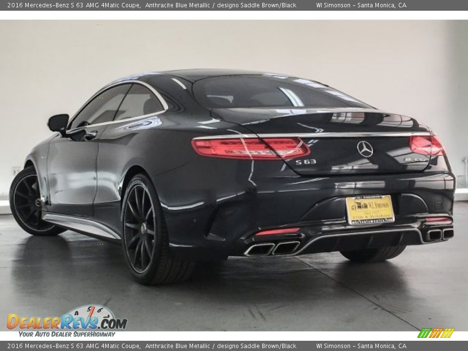 2016 Mercedes-Benz S 63 AMG 4Matic Coupe Anthracite Blue Metallic / designo Saddle Brown/Black Photo #10