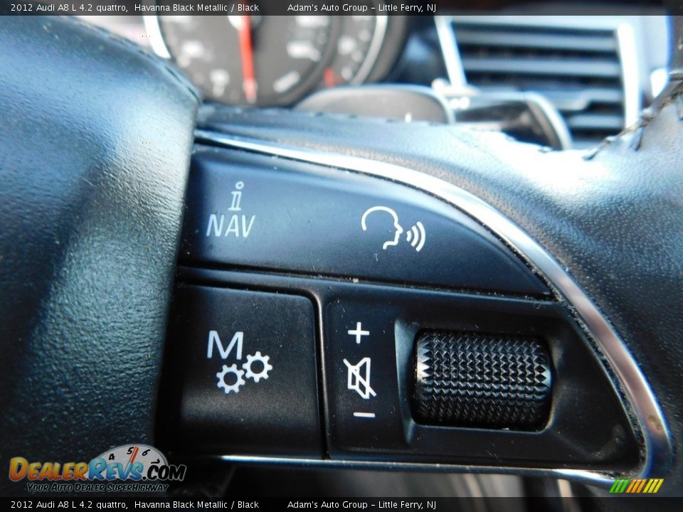 2012 Audi A8 L 4.2 quattro Havanna Black Metallic / Black Photo #31