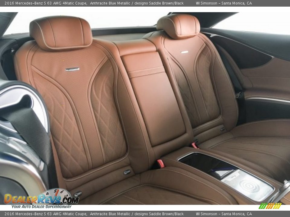 2016 Mercedes-Benz S 63 AMG 4Matic Coupe Anthracite Blue Metallic / designo Saddle Brown/Black Photo #13