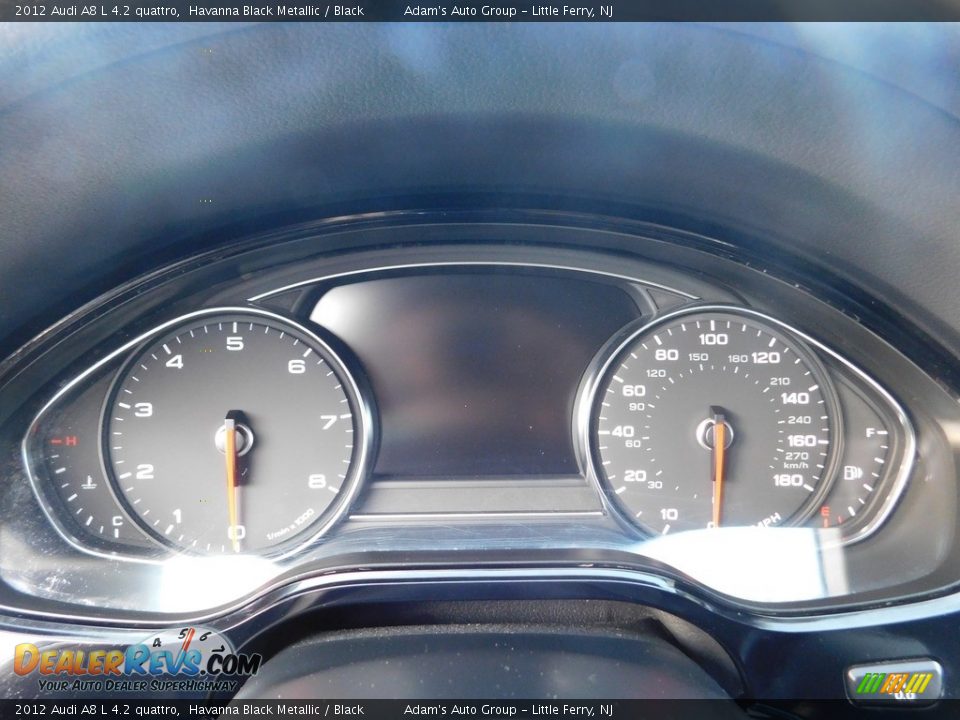 2012 Audi A8 L 4.2 quattro Havanna Black Metallic / Black Photo #34