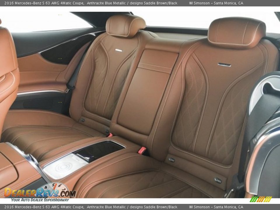 2016 Mercedes-Benz S 63 AMG 4Matic Coupe Anthracite Blue Metallic / designo Saddle Brown/Black Photo #16