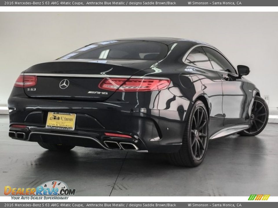 2016 Mercedes-Benz S 63 AMG 4Matic Coupe Anthracite Blue Metallic / designo Saddle Brown/Black Photo #17