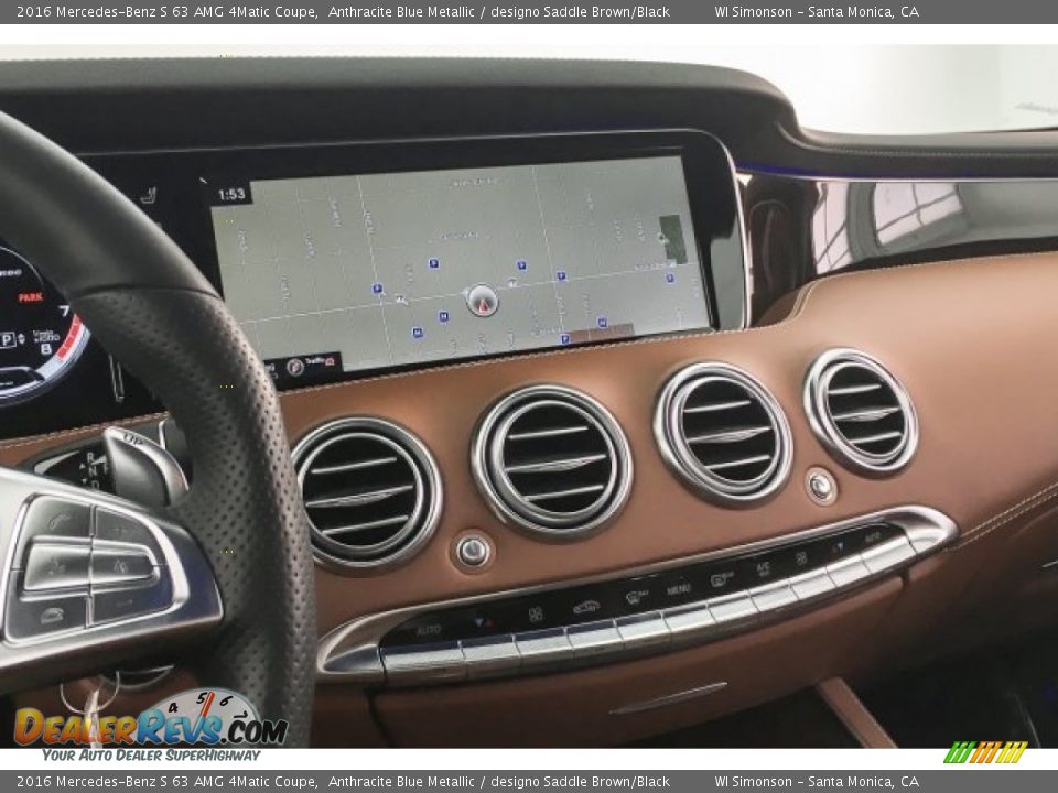 2016 Mercedes-Benz S 63 AMG 4Matic Coupe Anthracite Blue Metallic / designo Saddle Brown/Black Photo #18