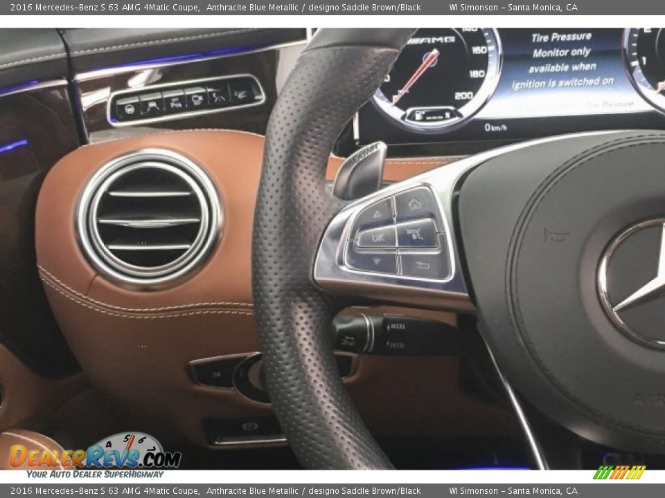 2016 Mercedes-Benz S 63 AMG 4Matic Coupe Anthracite Blue Metallic / designo Saddle Brown/Black Photo #19