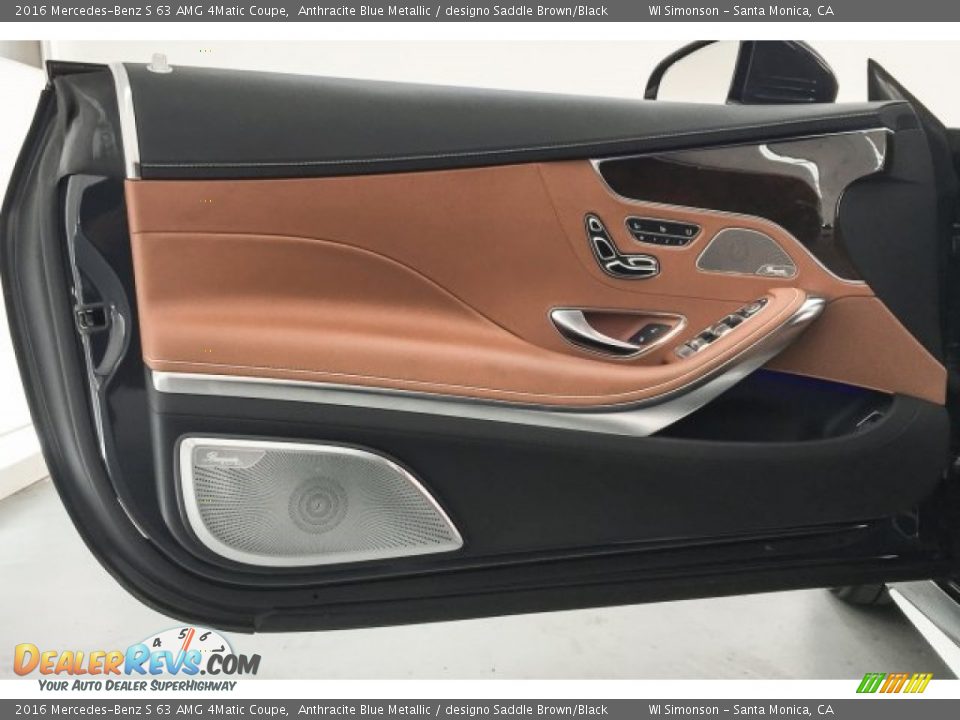 2016 Mercedes-Benz S 63 AMG 4Matic Coupe Anthracite Blue Metallic / designo Saddle Brown/Black Photo #24