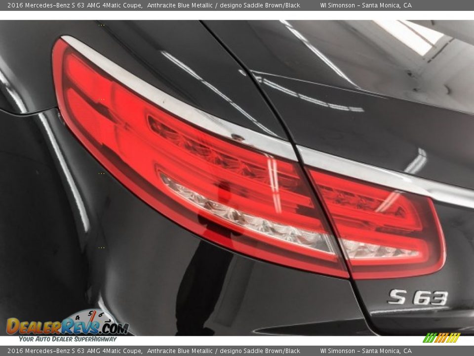 2016 Mercedes-Benz S 63 AMG 4Matic Coupe Anthracite Blue Metallic / designo Saddle Brown/Black Photo #25