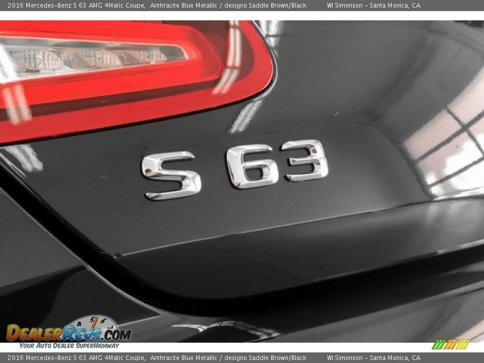 2016 Mercedes-Benz S 63 AMG 4Matic Coupe Anthracite Blue Metallic / designo Saddle Brown/Black Photo #26