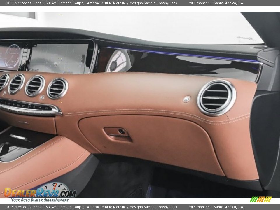 2016 Mercedes-Benz S 63 AMG 4Matic Coupe Anthracite Blue Metallic / designo Saddle Brown/Black Photo #27