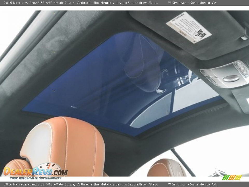 2016 Mercedes-Benz S 63 AMG 4Matic Coupe Anthracite Blue Metallic / designo Saddle Brown/Black Photo #28