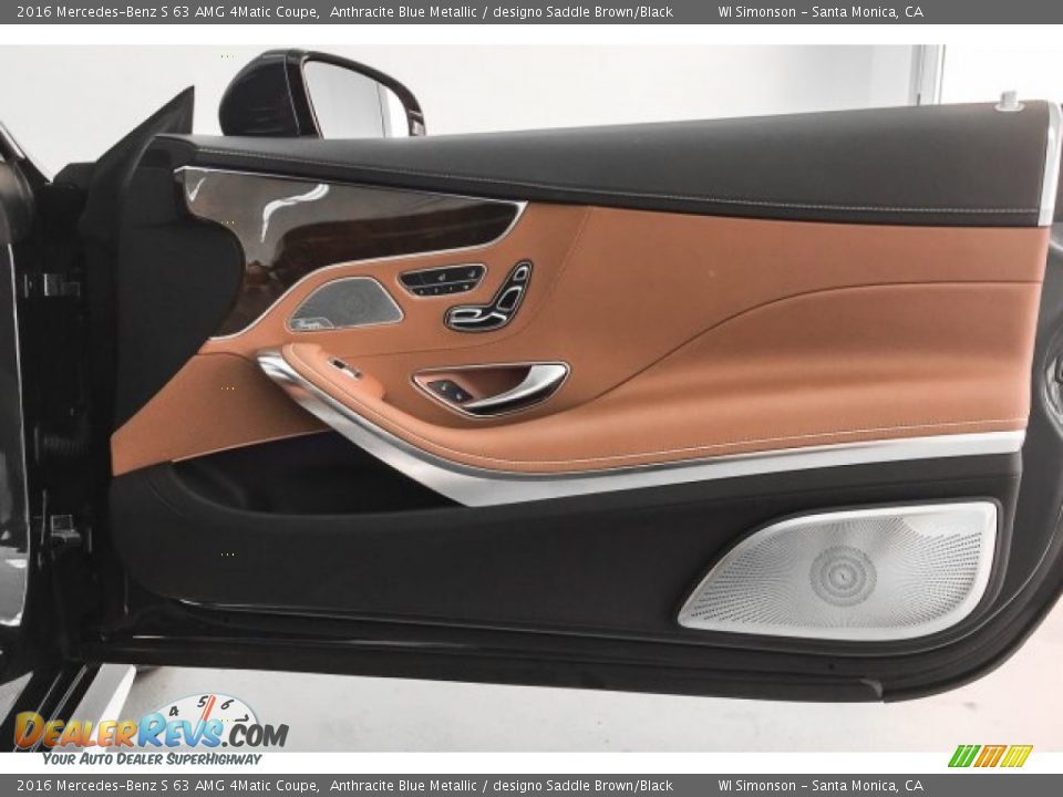 2016 Mercedes-Benz S 63 AMG 4Matic Coupe Anthracite Blue Metallic / designo Saddle Brown/Black Photo #30