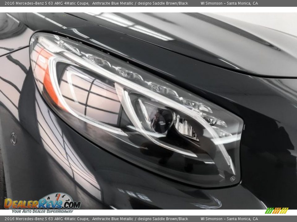 2016 Mercedes-Benz S 63 AMG 4Matic Coupe Anthracite Blue Metallic / designo Saddle Brown/Black Photo #32