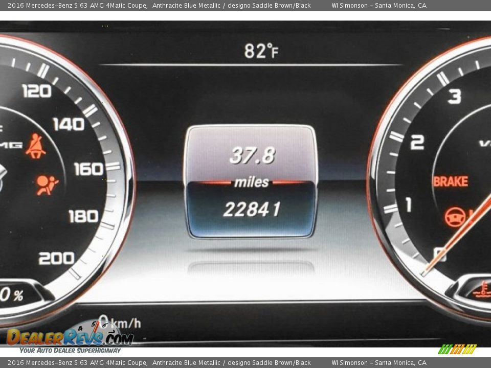 2016 Mercedes-Benz S 63 AMG 4Matic Coupe Anthracite Blue Metallic / designo Saddle Brown/Black Photo #34