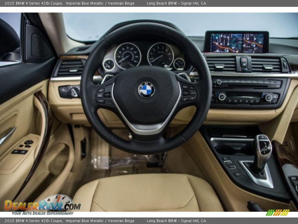 2015 BMW 4 Series 428i Coupe Imperial Blue Metallic / Venetian Beige Photo #4