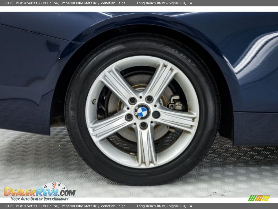 2015 BMW 4 Series 428i Coupe Imperial Blue Metallic / Venetian Beige Photo #8